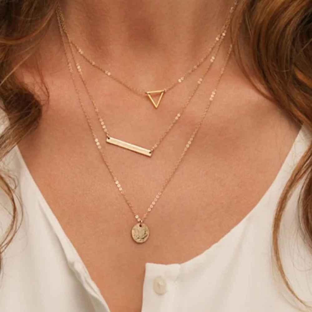 Goldtone Layered Necklace - Picture 5 of 6